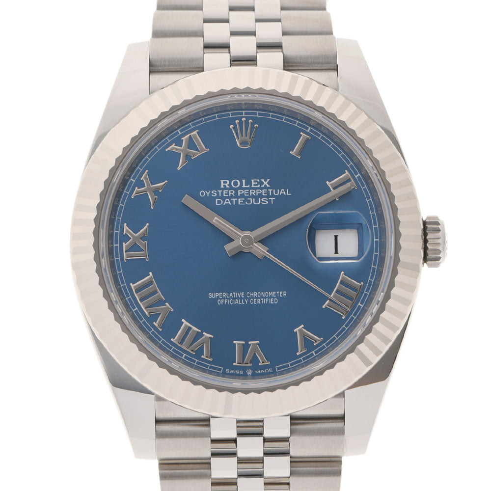 【現金特価】ROLEX ロレックス デイトジャスト41 ジュビリーブレス 126334 メンズ SS/WG 腕時計 自動巻き ブライトブルー文字盤 未使用 