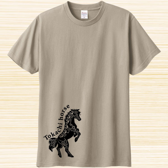 【おしゃれ】カムイデザインTシャツ【アイヌカムイTシャツ馬デザイン】