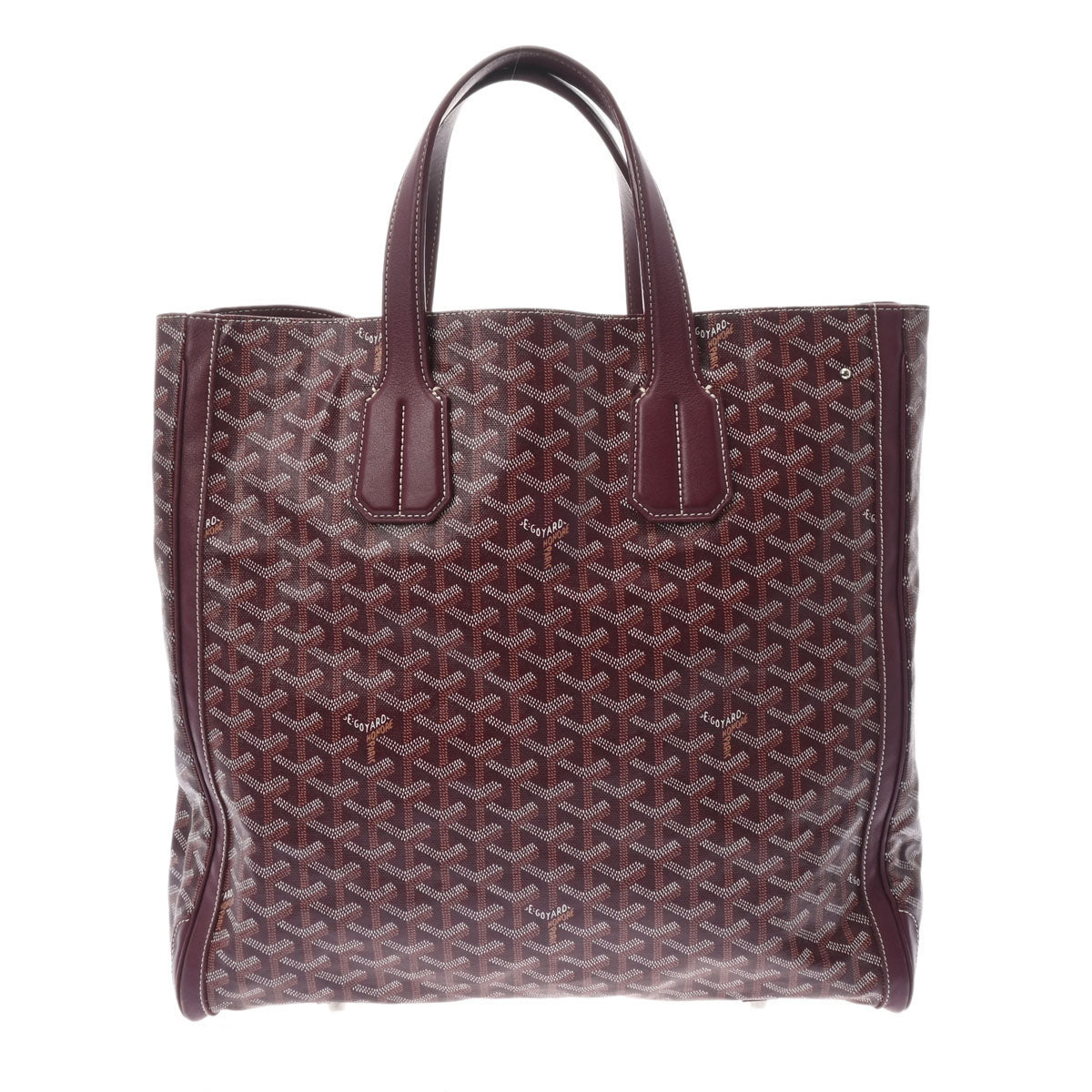 GOYARD ゴヤール サックヴォルテール 2WAY ボルドー シルバー金具 メンズ PVC トートバッグ Bランク 中古 