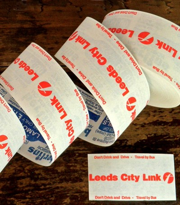 Vintageイギリスバスチケット【Leeds City Link】DA-BTR001