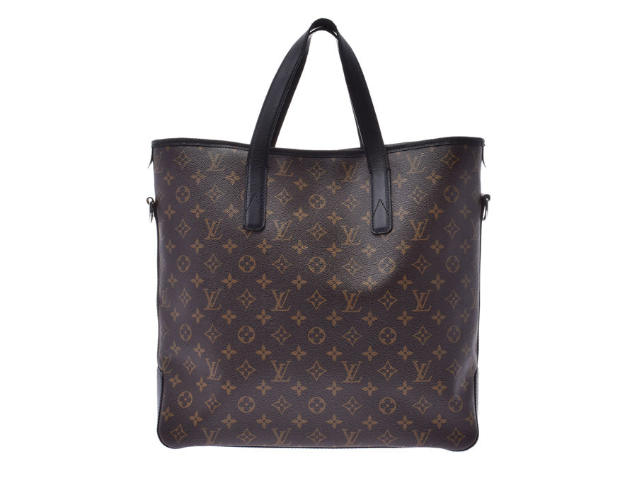 ルイヴィトン マカサー デイヴィス 黒/ブラウン M56708 メンズ 本革 2WAYトートバッグ Bランク LOUIS VUITTON 中古 