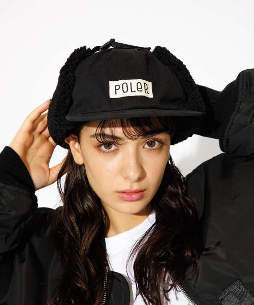 【POLeR/ポーラー】COTTON BOA FLAP CAP/フライトキャップ