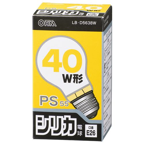 オーム電機 LB-D5638W 白熱電球 E26 40W ホワイト