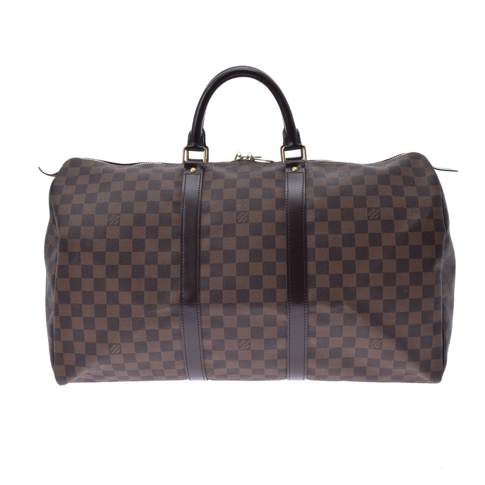 LOUIS VUITTON ルイヴィトン ダミエ キーポル50 ブラウン N41427 ユニセックス ダミエキャンバス ボストンバッグ ABランク 中古 