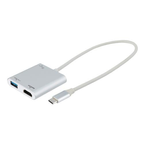 ナカバヤシ UD-C03SL PD対応 USB Type-C ドッキングステーション シルバー