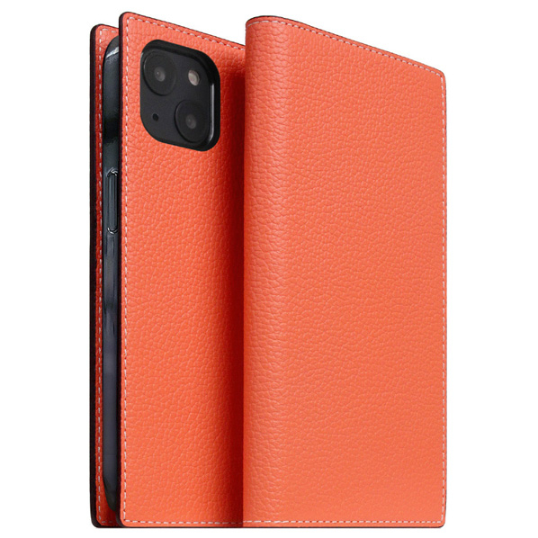 SLG Design iPhone 14用Neon Full Grain Leather Diary Case コーラル SD24303I14CR