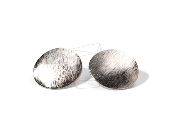 ERG-771-R【2個入り】ラウンドブラシピアス,Round Post Earring Brushed Texture