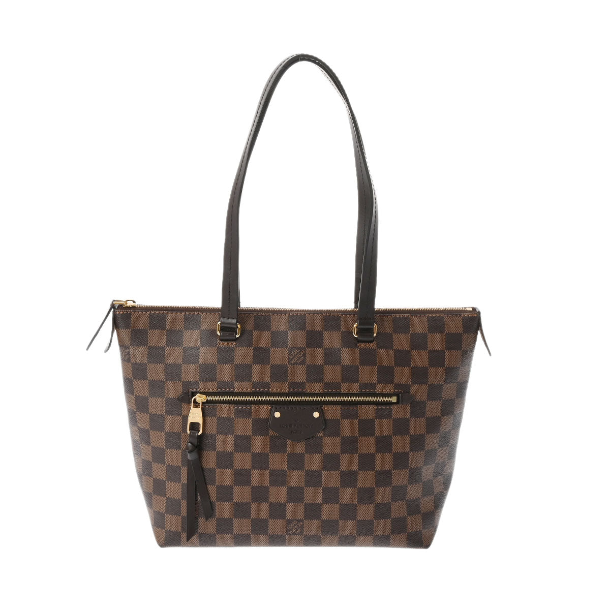 LOUIS VUITTON ルイヴィトン ダミエ イエナPM ブラウン N41012 レディース ダミエキャンバス トートバッグ Aランク 中古 