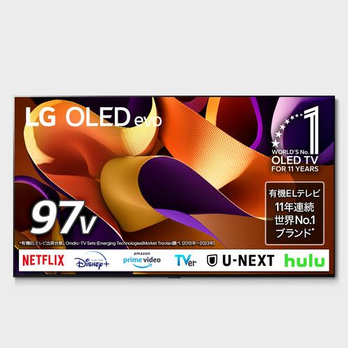 LG Electorinics Japan OLED97G4PJA 有機ELテレビ 97V型 ／4K対応 ／BS 4Kチューナー内蔵 ／YouTube対応 ／Netflix対応ブラック