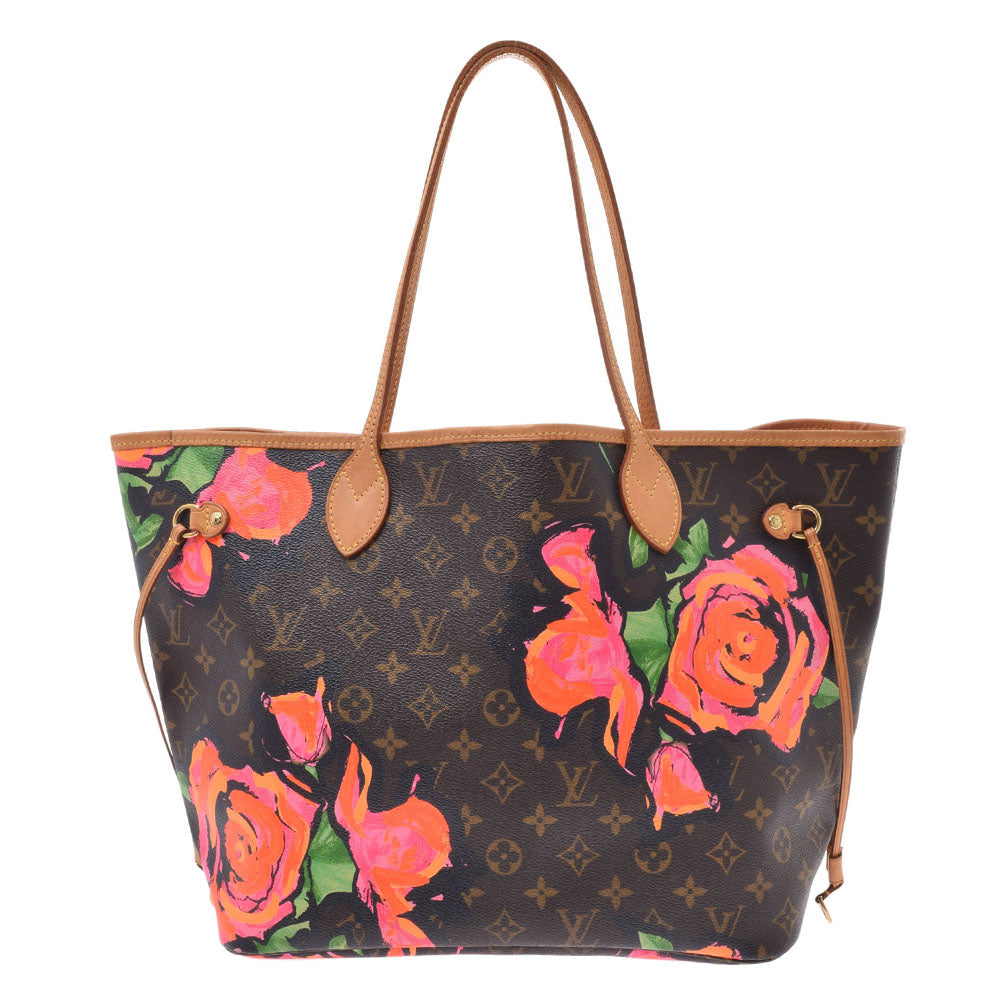 LOUIS VUITTON ルイヴィトン モノグラムローズ ネヴァーフルMM ブラウン M48613 レディース トートバッグ Bランク 中古 