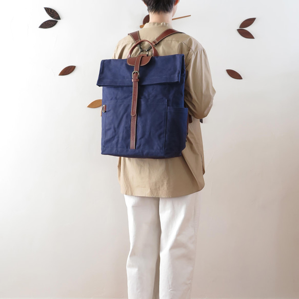 Paraffin canvas  back pack 「advantage」NAVY