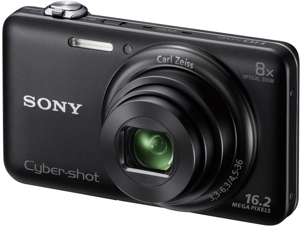 SONY デジタルカメラ Cyber-shot WX60 1620万画素 光学8倍 ブラック DSC-WX60-B　【中古品】