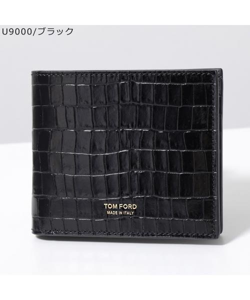 TOM FORD 二つ折り財布 Y0228 LCL239 クロコダイル