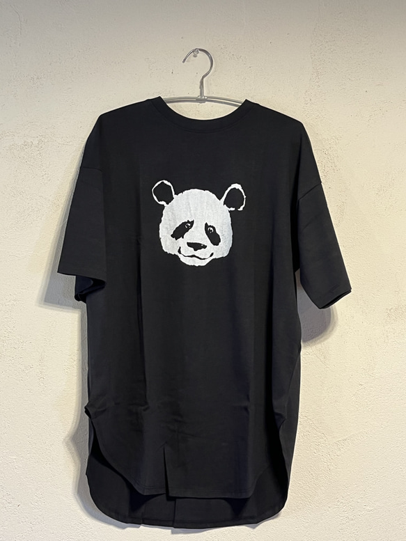 レディース パンダ柄　ビッグシルエットTシャツ 【S～LL】綿100%