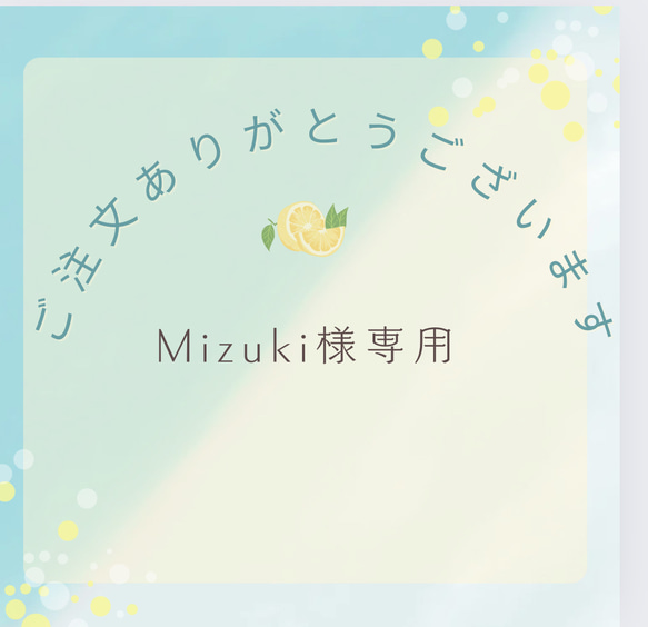 Mizuki様ご注文オーダーページ