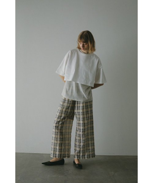 BELTED GATHER PANTS