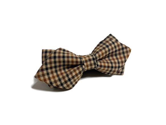 Mr. Bart-Classic Small Plaid-Bow Tie-Coffee