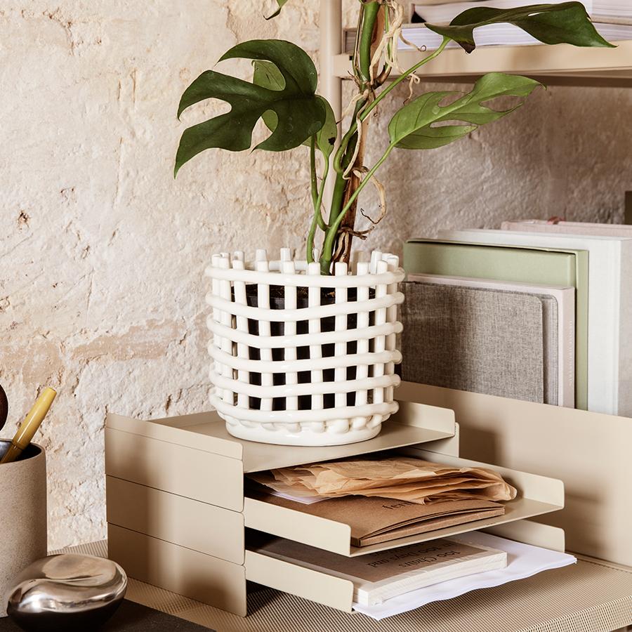 ferm LIVING | Ceramic Basket S OffWhite