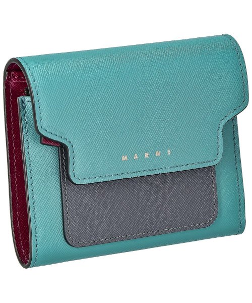 マルニ MARNI PFMO0052U1－LV520 二つ折り財布 レディース 財布 ミニ財布 小銭入れ シンプル 小物 プレゼント お祝い 記念 コンパクト財