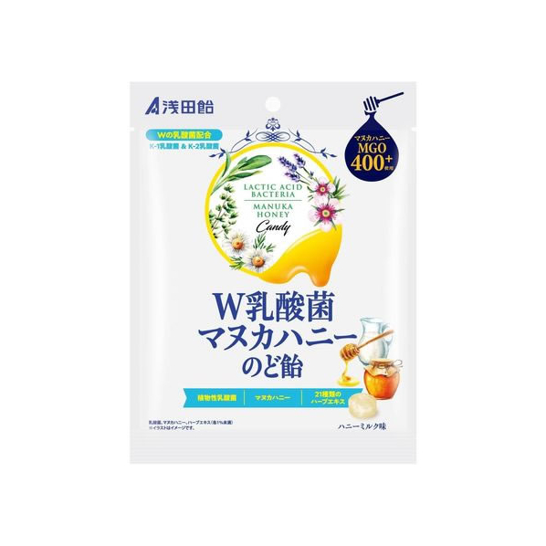 浅田飴 W乳酸菌マヌカハニーのど飴 60g FCU8443