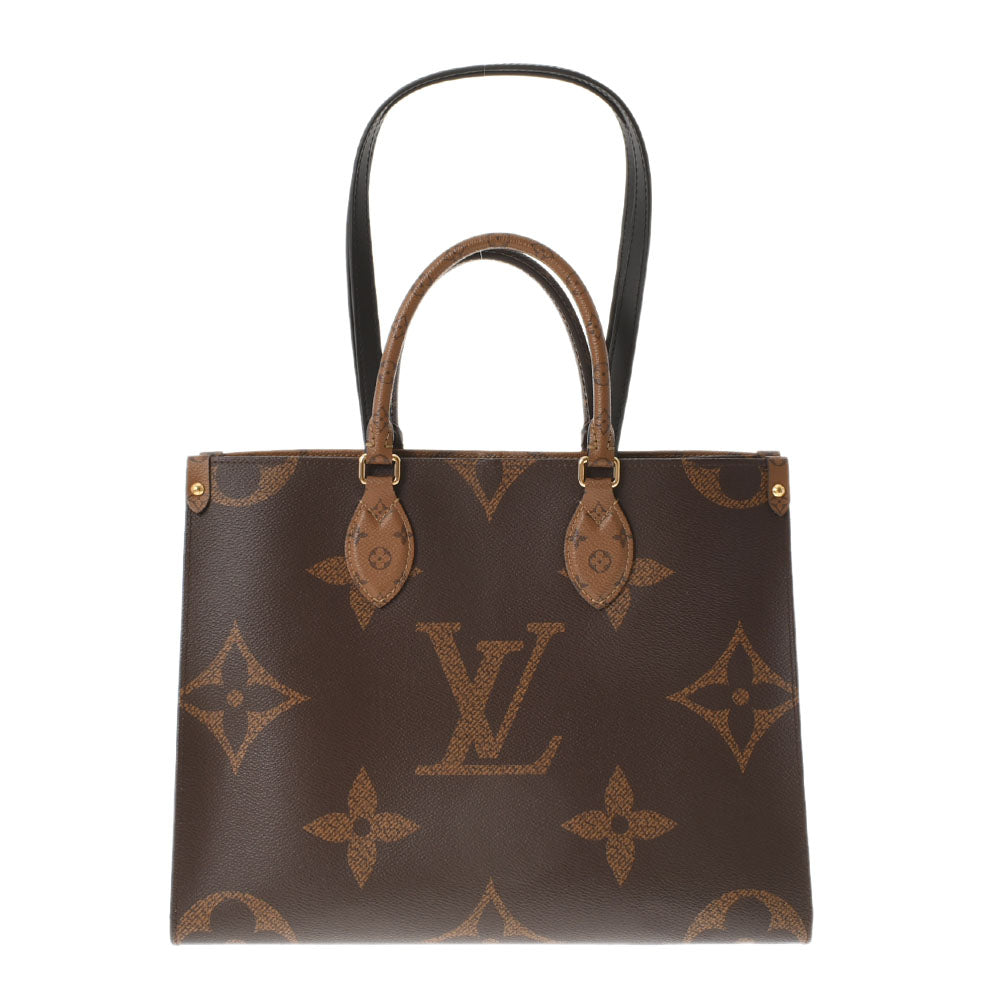 LOUIS VUITTON ルイヴィトン モノグラム ジャイアントオンザゴーMM 2WAY ブラウン M45321 ユニセックス モノグラムキャンバス トートバッグ ABランク 中古 