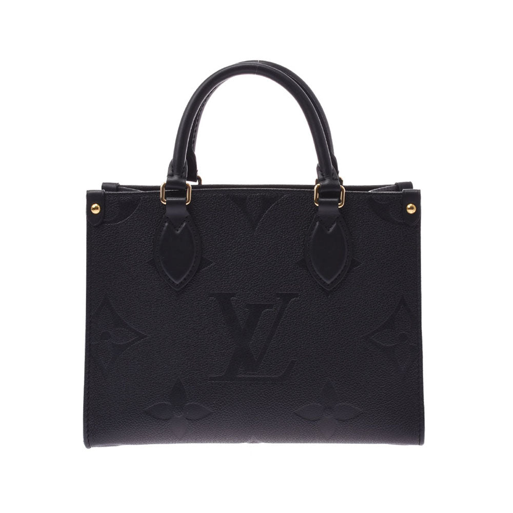 LOUIS VUITTON ルイヴィトン モノグラム アンプラント オンザゴーPM 2WAY ノワール M45653 レディース レザー ハンドバッグ Aランク 中古 