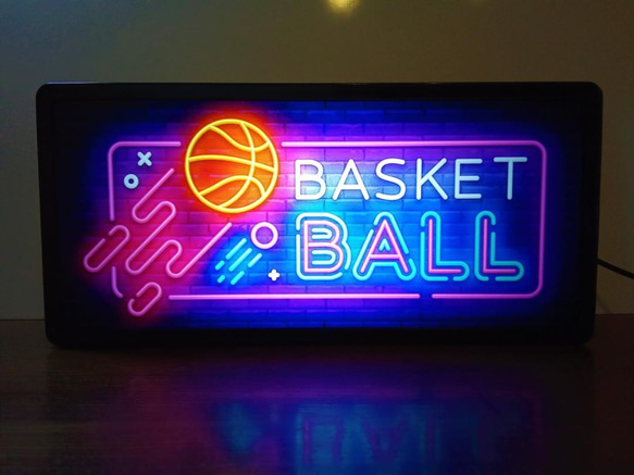 バスケットボール NBA Bリーグ スポーツ カフェ バー 体育館 サイン 看板 置物 雑貨 LED2wayライトBOX