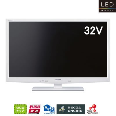 TOSHIBA 32V型 液晶 テレビ REGZA 32BE3(W) ハイビジョン ホワイト【中古品】