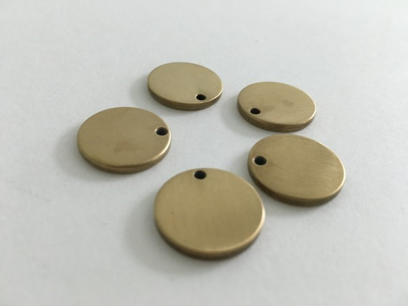 BR02 ハンドメイドチャーム/ピアス イヤリング ネックレス真鍮brass　円周16.5mm 厚み2mm/2個