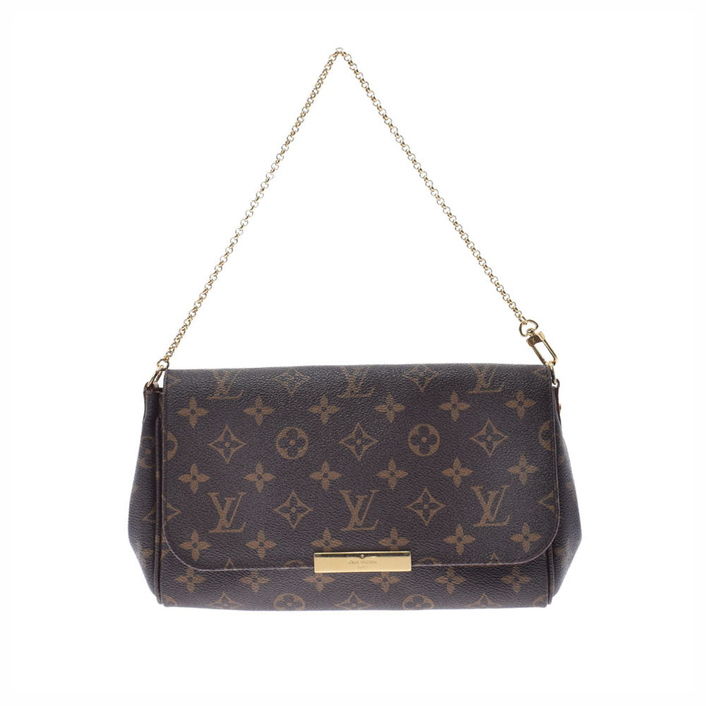 LOUIS VUITTON ルイヴィトン モノグラム フェイボリットMM ブラウン M40718 レディース モノグラムキャンバス ショルダーバッグ ABランク 中古 