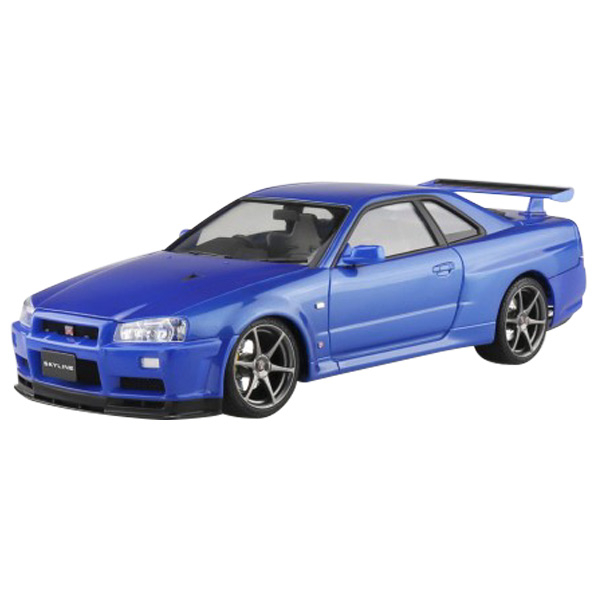 アオシマ 1/24 プリペイントモデル No．3-A ニッサン BNR34 スカイライン GT-R V・spec II 00 ベイサイドブルー Aﾌﾟﾘﾍﾟｲﾝﾄ03ABNR34GTRV2BL