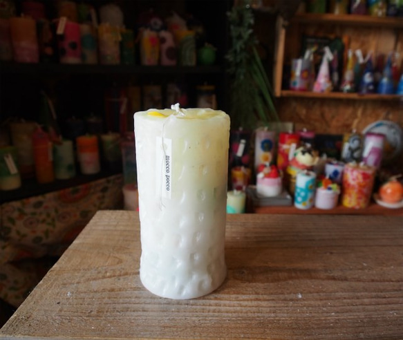 candle　大きめ円柱wide8ｃｍ　ｄ2746