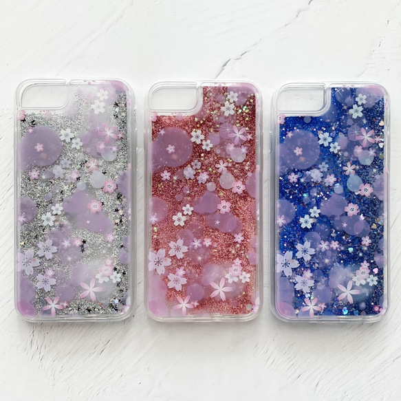 名入れ可能 桜 SAKURA COLORS iPhoneグリッターケース / iPhone15