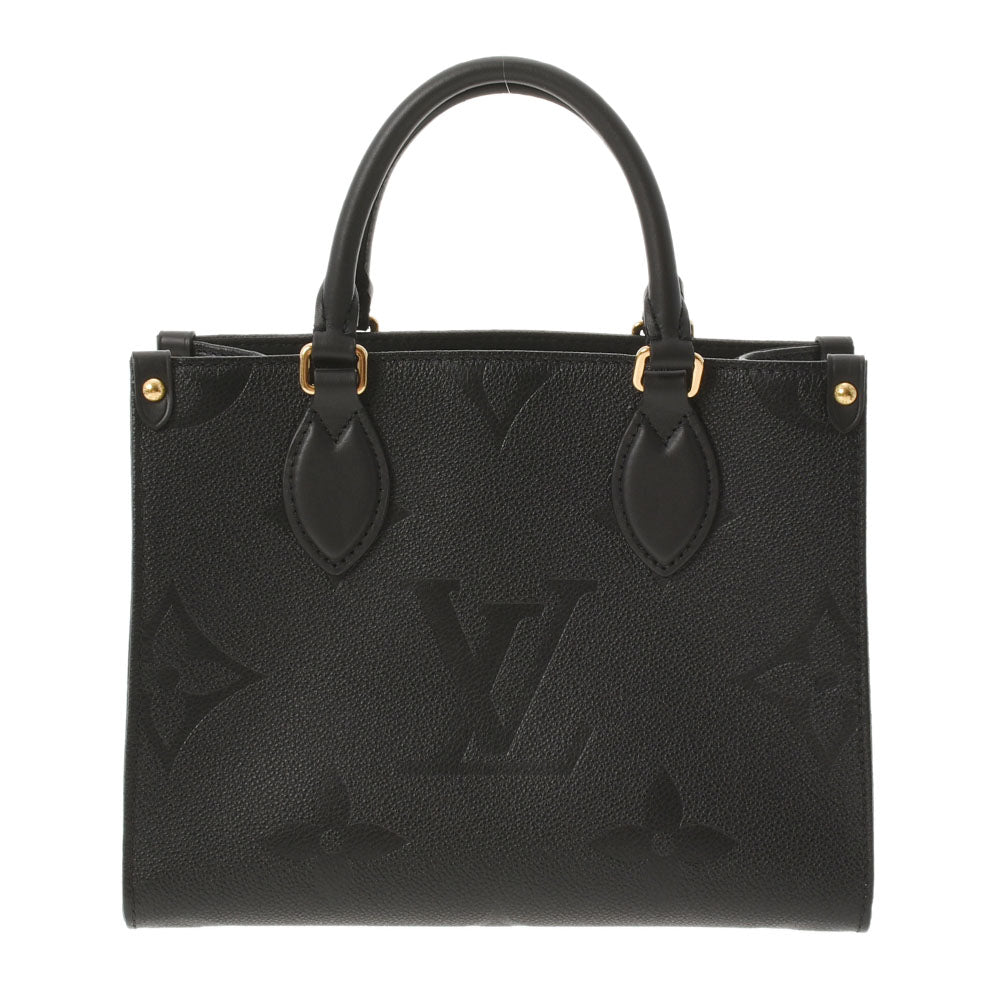 LOUIS VUITTON ルイヴィトン モノグラム アンプラント オンザゴーPM 2WAY ノワール M45653 レディース レザー ハンドバッグ 新同 中古 