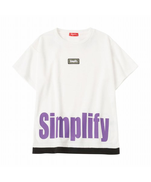 Simplify シンプリファイ ポンチ素材 ビッグロゴプリントTシャツ N29074BM－1