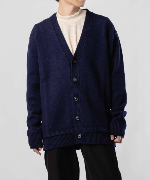 メゾン マルジェラ MAISON MARGIELA SI1GP0003 S18064 ニット SWEATER メンズ トップス 長袖 エルボーパッチ カーディガ