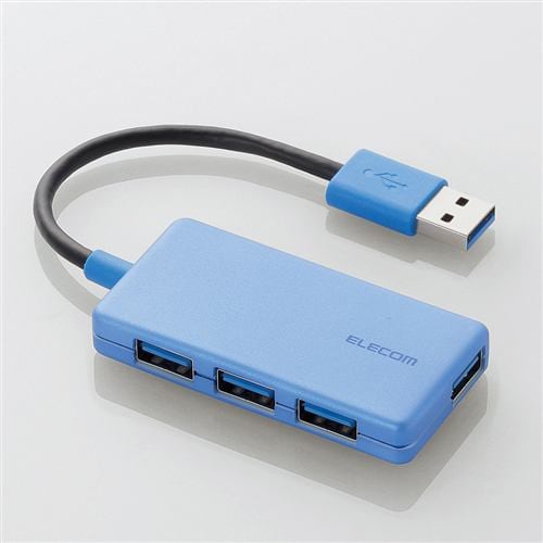 エレコム U3H-A416BBU 4ポートUSB3.0ハブ(スティックタイプ)