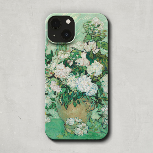 スマホケース / フィンセント・ファン・ゴッホ「 薔薇 (1890)」 iPhone 全機種対応 絵画 レトロ 個性的