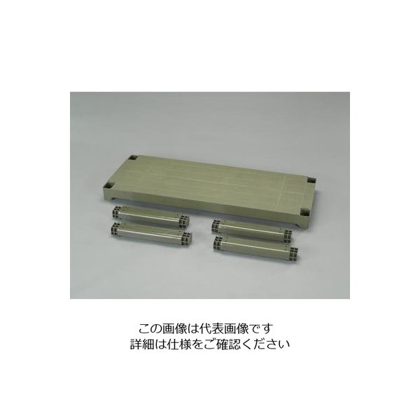 エスコ 1200x450x87mm ラック棚/連結式(OD色・PP製) EA976AL-41A 1セット(1個)（直送品）