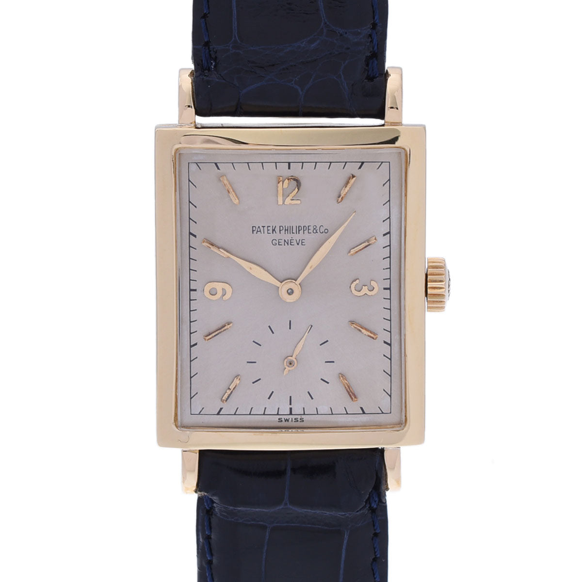 PATEK PHILIPPE パテックフィリップ アンティーク 1946年製 1564 メンズ YG/革 腕時計 手巻き シルバーゴールド系文字盤 Aランク 中古 