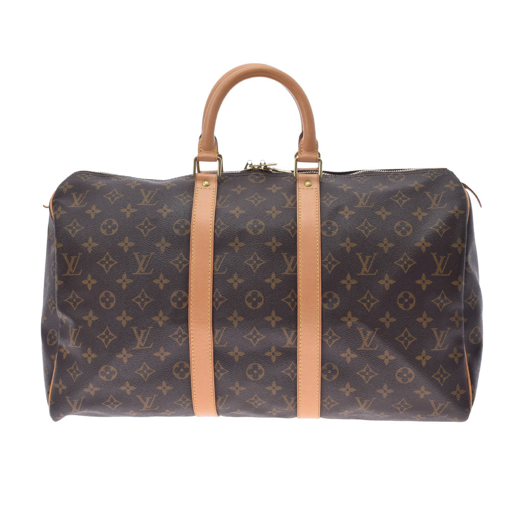 LOUIS VUITTON ルイヴィトン モノグラム キーポル45 ブラウン M41428 ユニセックス モノグラムキャンバス ボストンバッグ ABランク 中古 