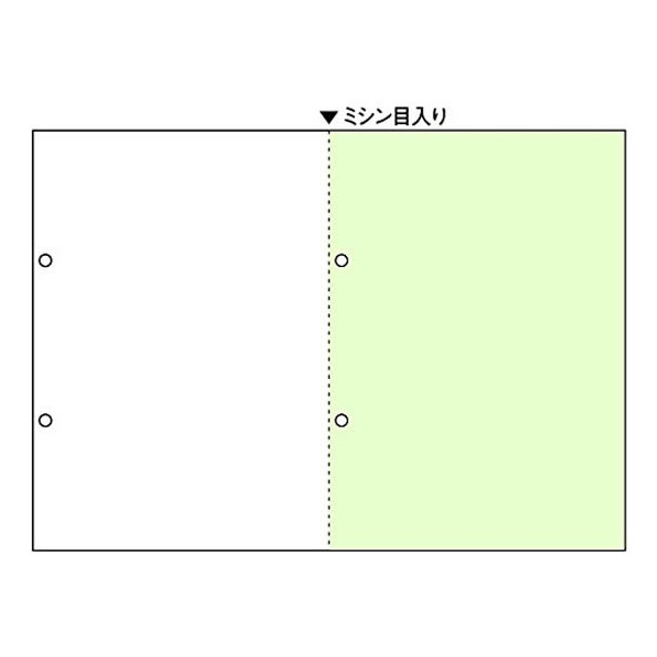 ヒサゴ マルチプリンタ帳票 A4 グリーン 2面 源泉徴収票用 FC91576-BP2070