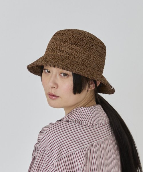 OVERRIDE PAPER CROCHET ST BUCKET HAT