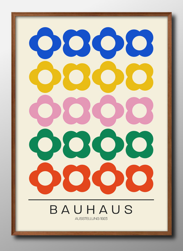 14955■ポスター アート 絵画『バウハウス BAUHAUS』北欧 A3 イラスト デザイン マット紙