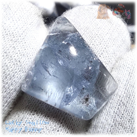 ◆ 珍しい マダガスカル産 セレスタイト ルース 天青石 celestite No.4981