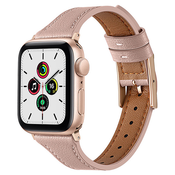 GAACAL Apple Watch Series 1-9/SE1-2 [38/40/41mm]用「きれいめアッシュ」PUレザーバンド ピンク W00264PA