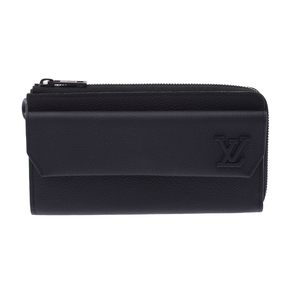 LOUIS VUITTON ルイヴィトン ジッピーウォレット 黒 M69831 メンズ グレインレザー 長財布 Aランク 中古 