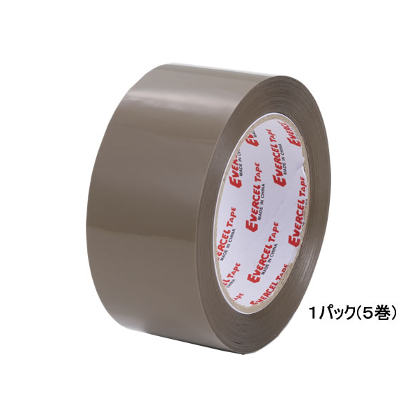 セキスイ エバーセルOPPテープ 90μ 50mm×50m 茶 5巻 F135713-No.830NEV