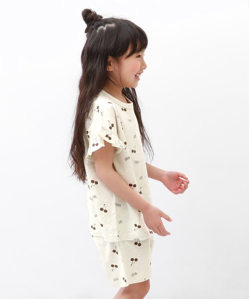 ガールズ フリル半袖パジャマ 子供服 キッズ 女の子 ルームウェア 半袖ルームウェア パジャマ