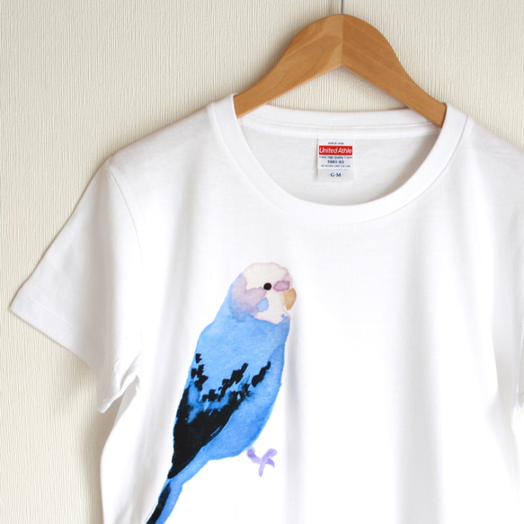 p-jet　セキセイインコ（ブルー）  Tシャツ　 / 鳥 インコ